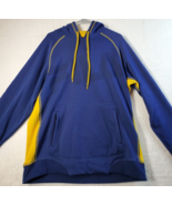 FILA Hoodie Mens Size Large Blue Yellow Knit 100% Polyester Long Sleeve ... - £10.21 GBP