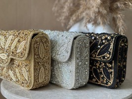 Trending Party Purse, Ethnic Bag, Women Wallet, Hand Bag, Party Clutch, Gift for - $98.60