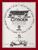 1923 Citroën 10 Hp Torpedo &amp; 5 Hp Cabriolet Large Vintage NON-COLOR Ad -... - £17.34 GBP