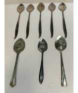 Lot of 8 Silver Plated Spoons Seasoning Names Basil Dill Chive Sage Thym... - $658.58 MXN