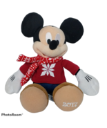 Disney Collection Christmas Mickey Mouse Sweater Scarf Stuffed Animal 2017 - $279.78 MXN