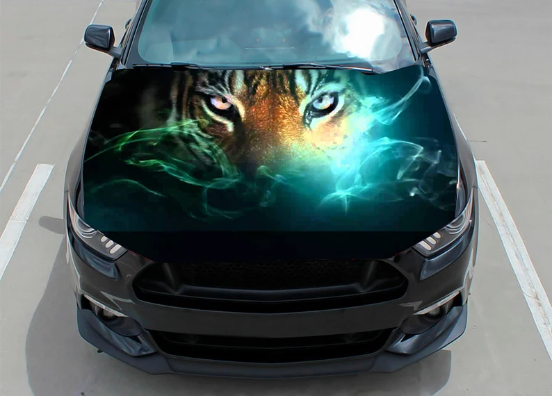 Ferocious tiger animal car hood decal vinyl sticker graphic decal truck decal - £54.11 GBP+