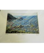 Avalon ~ Catalina ~ Purple Flowers ~ Matted Print ~ 8 x 10 ~ Signed Bert - $30.00