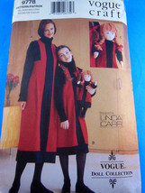 Vogue 9778 Pattern by Linda Carr Mom, child doll Jumpers UNCUT Factory f... - $5.93