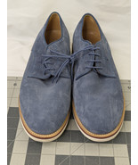 Tods Derby Suede Leather Shoes Mens Sz 8 Blue Italy - £77.18 GBP