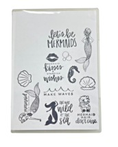 Stampabilities Mermaid Clear Stamps Scrapbook Cards Seahorse Shell Pearl - $12.59