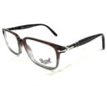Persol Eyeglasses Frames 3013-V 908 Clear Brown Gray Black Square 51-17-140 - $130.28