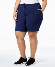 Ideology Womens Plus Size Woven Shorts Color Cosmos Color 3X - $44.06
