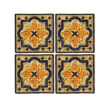 Gift Hobby Gold and Blue ornamental floor tile 2X2 construction piece Minifigure - $3.71