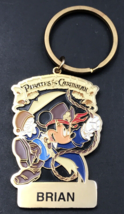 Brian Personalized Disneyland Mickey Mouse Pirates of Caribbean Metal Ke... - £6.72 GBP