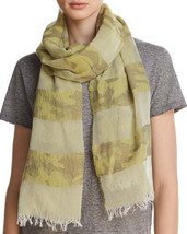 Aqua Womens Camo Striped Oblong Scarf Color Green Size One Size - $58.00