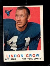 1959 Topps #156 Lindon Crow Ex Ny Giants *X87165 - £1.53 GBP