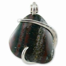 Bloodstone Pendant Necklace by Stones Desire - $132.05