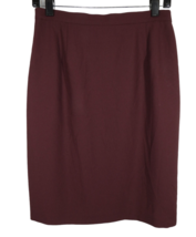 Vintage Brooks Brothers Women&#39;s Burgundy Pencil Skirt Size 10 - £15.63 GBP