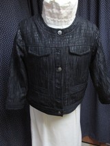 &quot;&quot;Black, Krinkled Alligartor Pattern - Short Jacket&quot;&quot; - Ruby Rd. - 8P - £8.93 GBP