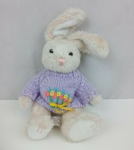 2001 Hugfun Int. Sweaters Collection Bunny In Lavendar Floral Sweater 10... - $8.72