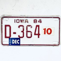 1984 United States Iowa Base Dealer License Plate D-364 10 - £10.27 GBP