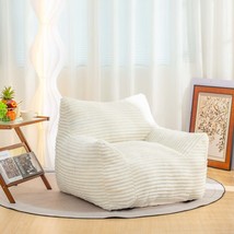Oversized Fluffy Bean Bag Chair with Armrests for Adults - Comfy Lounge - $2,609.40 MXN