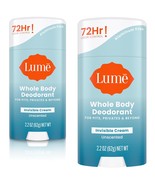 Lume Whole Body Deodorant Invisible Cream Stick 72 Hour Odor Control Alu... - $54.57