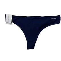 Calvin Klein Navy Blue Cotton Thong Panty Size Large New - $9.66