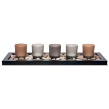 Home Collection 5pc Tealight Earth Tone Candle Set - £15.65 GBP