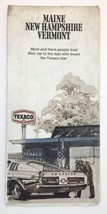 Texaco Gasoline Road Map Maine New Hampshire Vermont  1971 - £6.28 GBP
