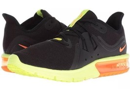 Men&#39;s Nike Air Max Sequent 3 Running Shoes, 921694 012 Multi Sizes Black/Orange/ - £79.88 GBP