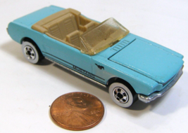 Hot Wheels 1983 Baby Blue Mustang Covertible Die Cast Malaysia w/whitewa... - $9.95
