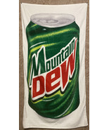 RARE Mountain Dew Can Beach Towel 100% Cotton Soda Advertising VINTAGE B... - £25.73 GBP