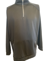 Mizzen + Main Black Long Sleeve Stand Up Collar Athletic Top 1/4 Zip Sz ... - $23.74