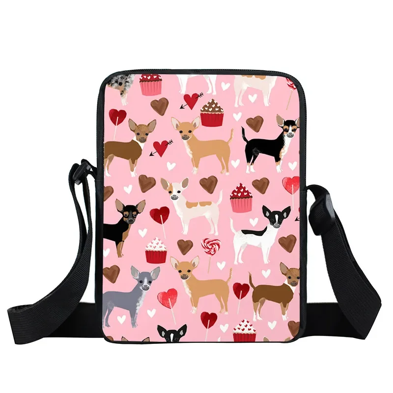 Cute Dog Chihuahua Print Shoulder Bag Women Handbags Ladies Kawaii Cross... - $20.63