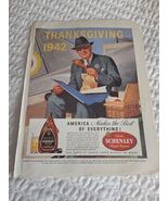 Whiskey Alcohol Schenley Vintage Print Ad Thanksgiving 1942 - $144.57 MXN