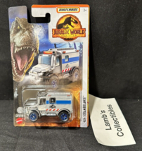 Jurassic World Dominion 4x4 Scrambulance Grey Matchbox 2022 Mattel Metal... - $14.49