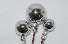 Unbranded Lot 135 Silver Holiday Ball Pick Decoration 3 Different Sizes image 6