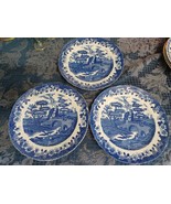 Vtg 9&quot; Transferware Dinner Plates by Blue Castle China Japan - $558.87 MXN