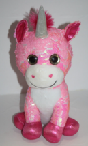 Inter American White Plush 2 Way Pink Sequins Unicorn Stuffed Soft Toy 2019 - £22.42 GBP