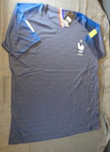 New France National Football Team Soccer Football Gray Blue Fifa Jersey Large - £58.26 GBP