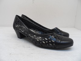 Easy Street Women&#39;s Heeled Loafer Casual Shoe 40-2091 Black Size 7M - £19.52 GBP