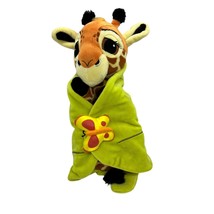 Disney Parks Babies Giraffe Baby Plush With Leaf Blanket Blankie 10&quot; - £11.25 GBP