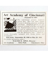 1930 Art Academy Of Cincinnati Ohio Advertisement Artist School Siple DWMM6 - €17,15 EUR