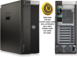 Dell Precision T3610 Tower Xeon E5-1620 V2 3.7Ghz 32GB RAM 1TB SSD Win10 - £131.27 GBP