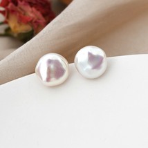 Natural Freshwater Pearl 925 Sterling Silver Korean Earrings Fashion Jewelry Gif - £17.93 GBP
