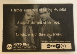 NYPD Blue Tv Guide Vintage Print Ad Dennis Franz Jimmy Smits Tpa13 - £4.84 GBP