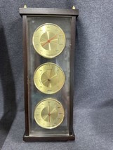 Vintage Plexiglass Wood Jason Weather Station Thermometer Barometer Hydrometer - £23.06 GBP