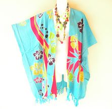 CB619 Floral Cardigan Duster Kaftan Dolman Hippy Jacket Cover up Top - u... - $24.90