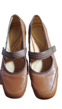 Naturizer Claudia Strapped Brown Leather Cushioned Loafers Size 9.5M - $28.99