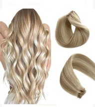 Safa &amp; Kenza 20&quot; Blonde Clip In Remy Human Hair Extensions New In Box - $45.49