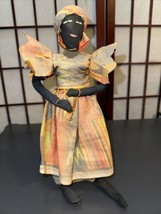 African American Sotiba Dakar Traditional Folk Hand Made Cloth Rag Doll Vintage - £9.56 GBP