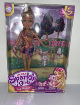NEW Zuru Sparkle Girlz Dog Walker 10.5&quot; Doll With 3 Puppies &amp; Leash Age 3 &amp; Up - £18.53 GBP