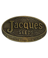Nice 1977 Vintage JACQUES Seeds Farmers Feed The World Brass Tone Belt B... - €6,28 EUR